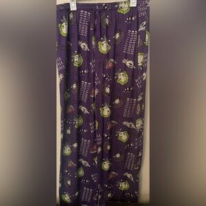 Beetlejuice Purple Pajama Pants with drawstring waist. Used, good condition